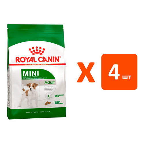 ROYAL CANIN MINI ADULT для взрослых собак маленьких пород 0,8 кг х 4 шт фото