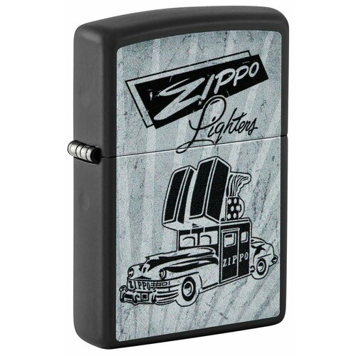 Зажигалка ZIPPO Car Design с покрытием Black Matte, латунь/сталь, черная, 38x13x57 мм фото