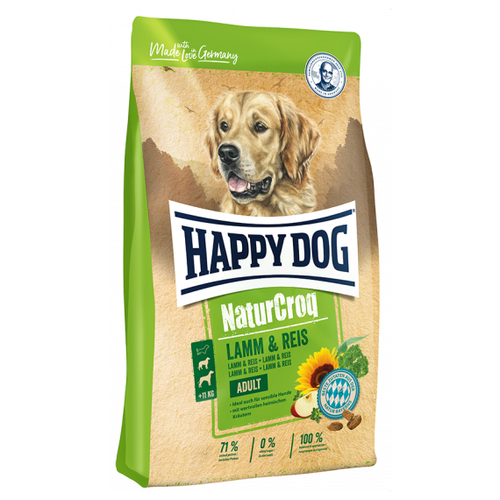 Сухой корм для собак Happy Dog NaturCroq, при чувствительном пищеварении, для здоровья кожи и шерсти, ягненок, с рисом 1 уп. х 1 шт. х 15000 г фото