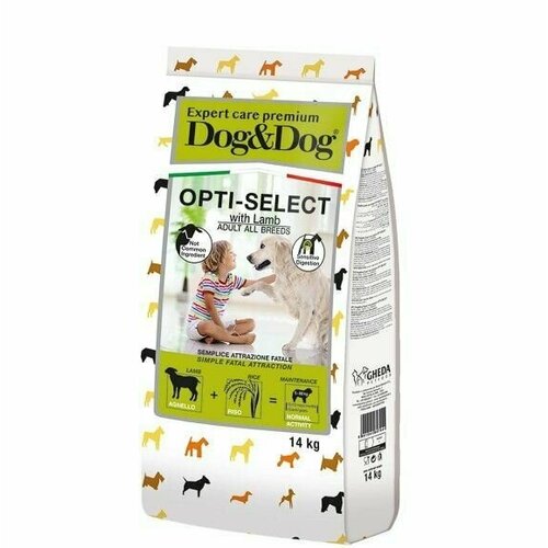 Dog&Dog Opti-Select Сухой корм для взрослых собак, с ягненком фото