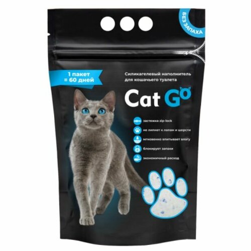 Наполнитель для кошек Cat Go, силикагель, 3,5 кг (8 л) фото