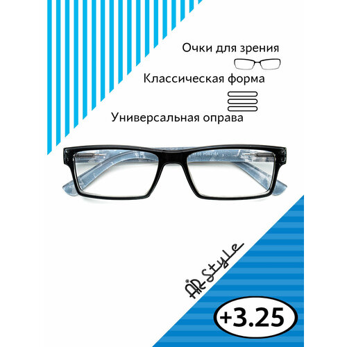 Очки для зрения с диоптриями +3.25 RFC-1357 (пластик) черный / готовые очки для чтения +3.25 фото