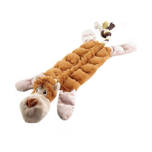 Игрушка   для собак  GiGwi Dog Toys Обезьяна (75088),  коричневый/бежевый, 1шт. фото