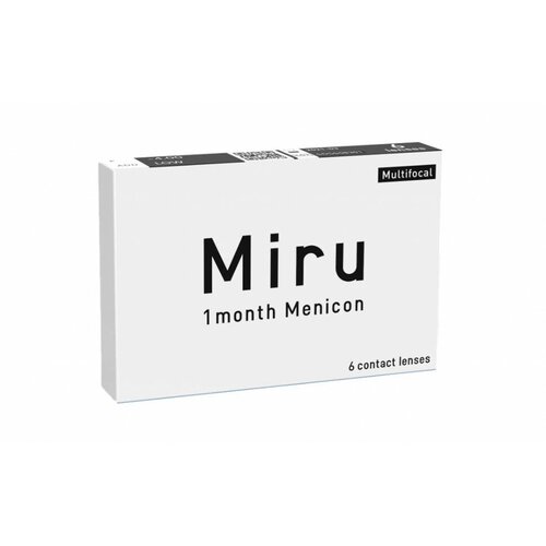 Контактные линзы Menicon Miru 1month Multifocal, 6 шт., R 8,6, D +3,5, ADD: низкая, прозрачный, 1 уп. фото