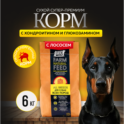 Сухой корм для собак средних и крупных пород Buddy Dinner Gold Line Hypoallergenic с лососем 6 кг фото