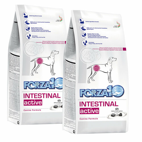 FORZA10 DOG INTESTINAL ACTIVE для взрослых собак всех пород при заболеваниях желудочно-кишечного тракта (10 + 10 кг) фото