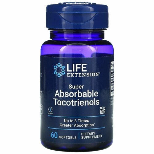 Life Extension Absorbable Tocotrienols, Суперабсорбируемые Токотриенолы 60 капсул фото