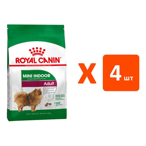 ROYAL CANIN MINI INDOOR LIFE ADULT для взрослых собак маленьких пород живущих дома (3 кг х 4 шт) фото