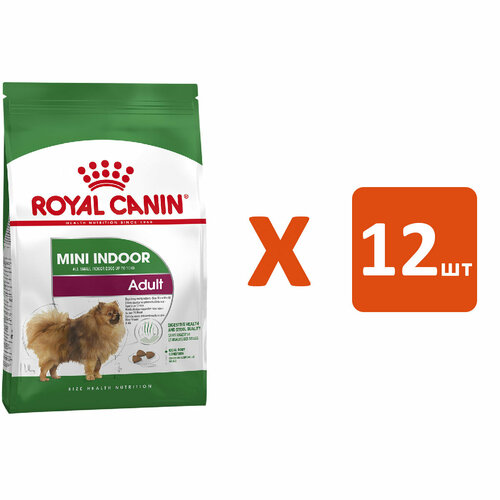 ROYAL CANIN MINI INDOOR LIFE ADULT для взрослых собак маленьких пород живущих дома (0,5 кг х 12 шт) фото