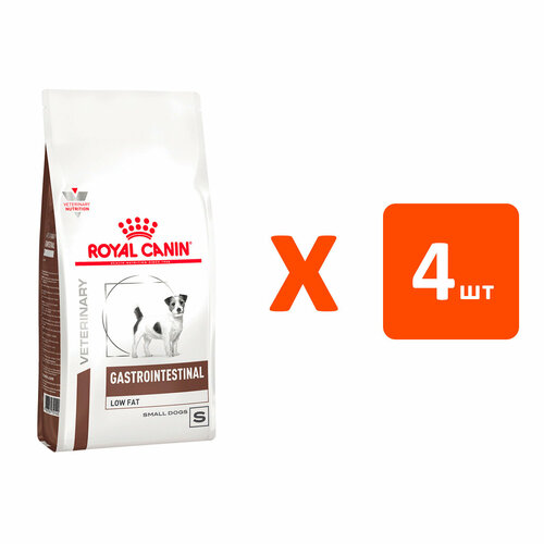 ROYAL CANIN GASTROINTESTINAL LOW FAT SMALL DOG S для взрослых собак маленьких пород при заболеваниях ЖКТ с пониженным содержанием жиров (3 кг х 4 шт) фото