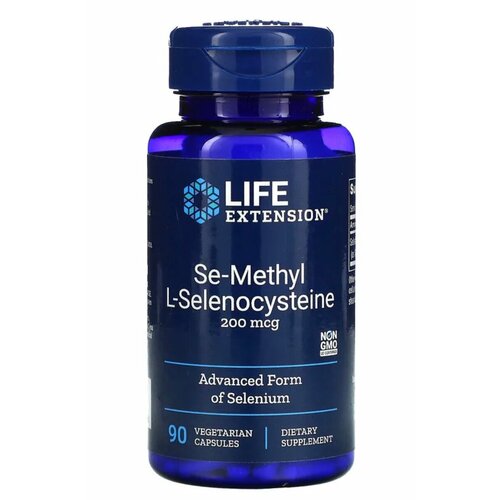 Life Extension Se-Methyl L-Selenocysteine 200мкг 90 капсул Селен селеноцистеин Se-метил L-селеноцистеин 200 мкг фото