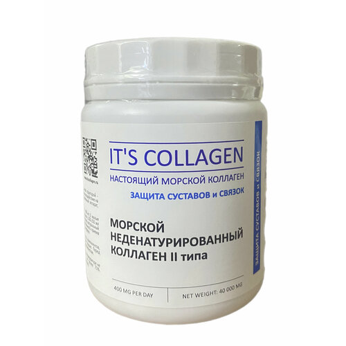 Правильный морской коллаген в форме порошка 2 типа ITS COLLAGEN для суставов и связок. Поддержка организма в пожилом возрасте и восстановление после травм 40 грамм фото