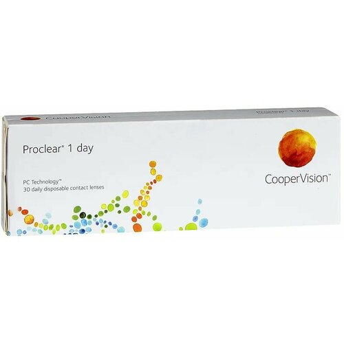 Контактные линзы CooperVision Proclear 1 Day, 30 шт., R 8,7, D -6,5, прозрачный, 1 уп. фото