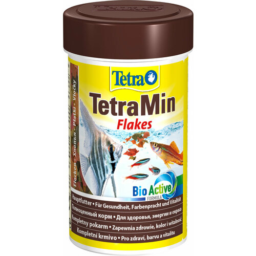 Корм для всех видов рыб Tetra TetraMin Flakes 100 мл, хлопья фото