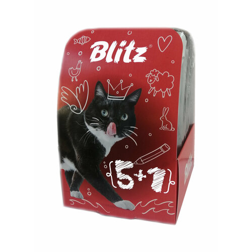 Влажный корм для кошек Blitz Набор Асссорти Classic 5+1 паучей по 85г фото