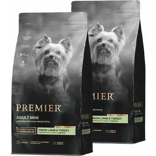 PREMIER LOW GRAIN DOG ADULT MINI LAMB & TURKEY низкозерновой для взрослых собак маленьких пород с ягненком и индейкой (1 + 1 кг) фото