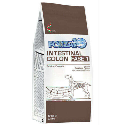 FORZA10 DOG INTESTINAL COLON FASE 1 для взрослых собак всех пород для лечения колитов (10 + 10 кг) фото