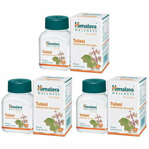 Таблетки Туласи Хималая Хербалс (Tulasi Himalaya Herbals) при простудных заболеваниях, при диабете, повышает иммунитет, 3х60 таб. фото