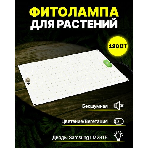 Светильник для растений с диодами Samsung LM281b+, фитолампа 120 ватт, quantum board, фото