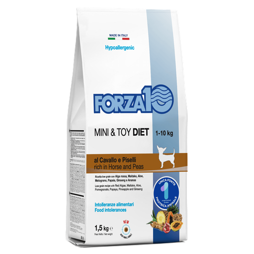 Корм Forza 10 Mini&Toy Diet Low Grain Cavallo Piselli конина и горошек1.5кг фото