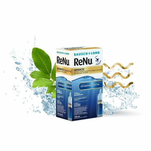 Раствор для контактных линз универсальный BAUSCH&LOMB Renu Advanced 100 мл (+контейнер) фото