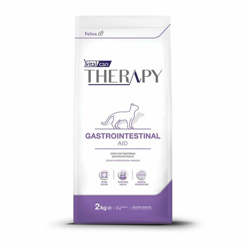 Сухой корм для кошек всех возрастов Vitalcan Therapy Feline Gastrointestinal Aid, при нарушениях пищеварения, лечебный, 2 кг фото