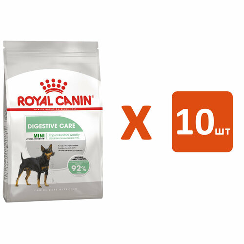 ROYAL CANIN MINI DIGESTIVE CARE для взрослых собак маленьких пород для поддержания здоровья пищеварительной системы (1 кг х 10 шт) фото