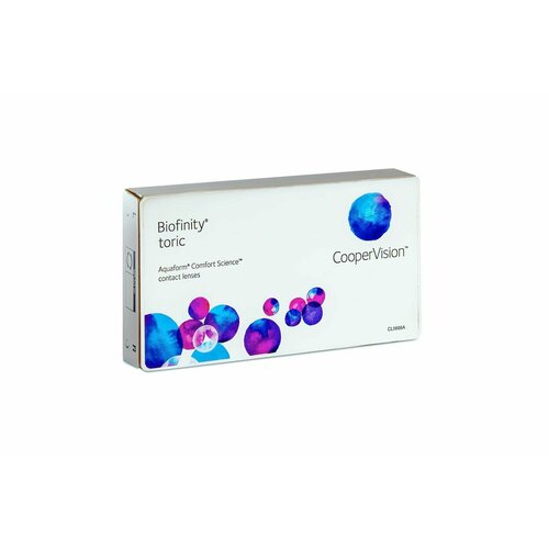 Контактные линзы CooperVision Biofinity Toric., R 8,7, D +2,25, CYL: -1,75, AХ: 50, бесцветный, 1 уп. фото