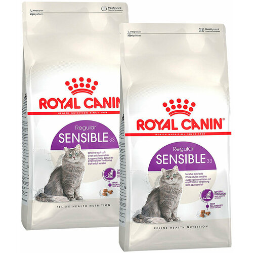 ROYAL CANIN SENSIBLE 33 для взрослых кошек при аллергии (0,4 + 0,4 кг) фото