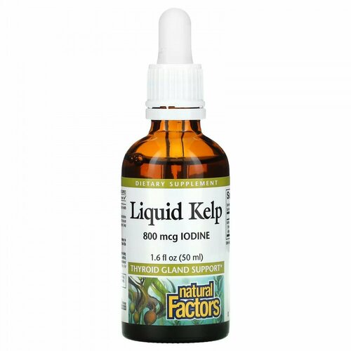 Natural Factors, Liquid Kelp, 800 mcg, 1.6 fl oz (50 ml) фото