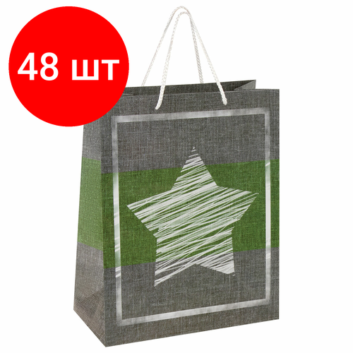 Комплект 48 шт, Пакет подарочный 26x12.7x32.4 см, золотая сказка 