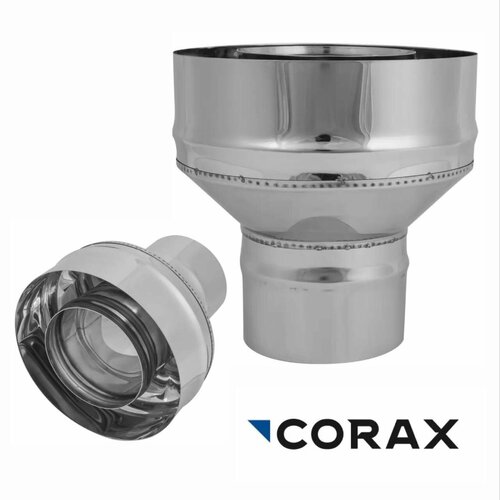 Старт на утепленную трубу дымохода Ф150х210 (430/0,8х430/0,5) CORAX фото