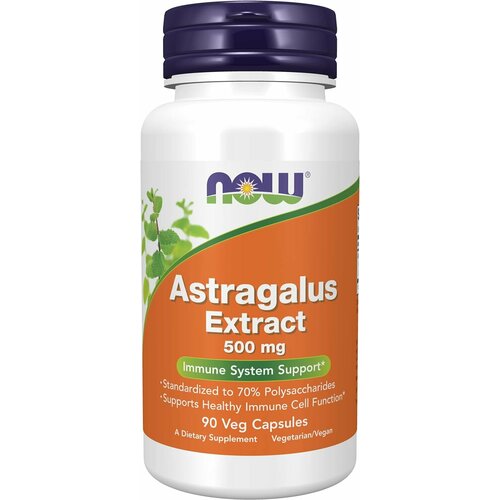 NOW Astragalus 70% Extract 500 mg, 90 капс. фото