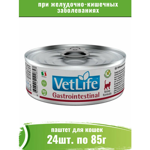 Farmina Vet Life Cat Gastrointestinal 24 шт по 85г консервы для кошек при желудочно-кишечных заболеваниях фото