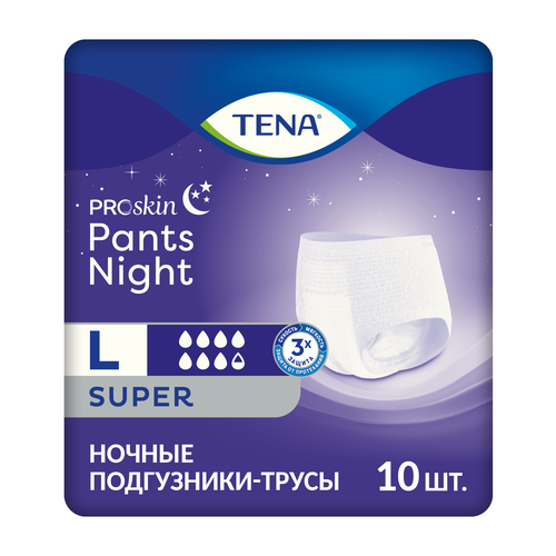 ТЕНА Pants Night Super, L, 60 х 90 см, 10 шт. фото