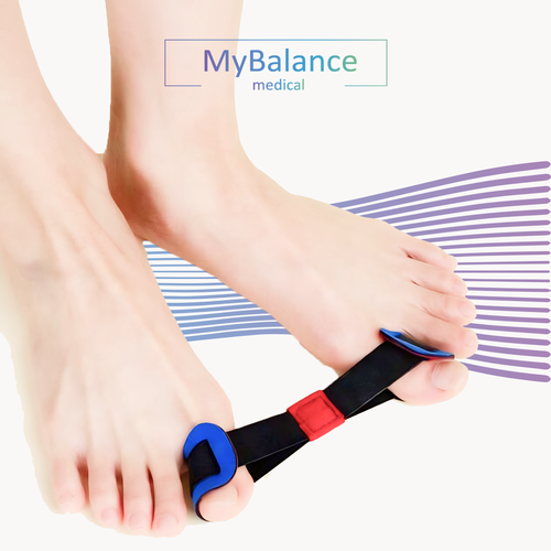 Тренажер для пальцев ног MyBalance при косточке на ноге, вальгусной деформации, универсальный, черный, 1 шт фото