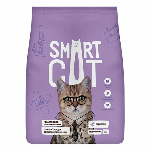 Smart Cat сухой корм для стерилизованных кошек с кроликом - 1,4 кг фото