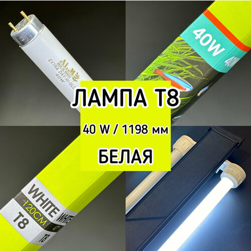 Лампа Т8 40W (1200 мм) Extra Day-Hi-Glow белая / дневная, основная лампа для аквариума, люминесцентная фото