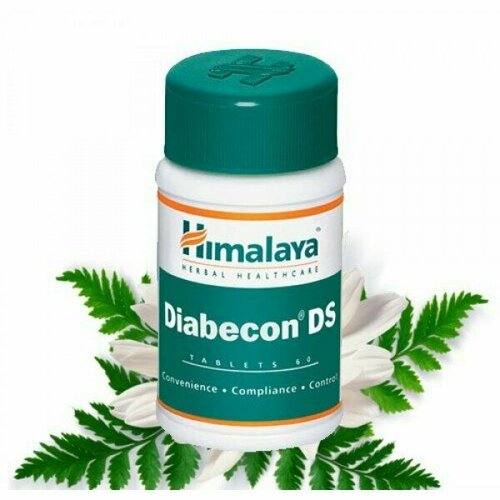 Таблетки Диабекон Двойная сила Хималая Хербалс (Diabecon DS Himalaya Herbals) при диабете и для контроля уровня сахара в крови, 60 таб фото