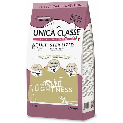 UNICA Adult Sterilized Lightness Сухой корм для стерилизованных кошек, с уткой, 1,5 кг фото