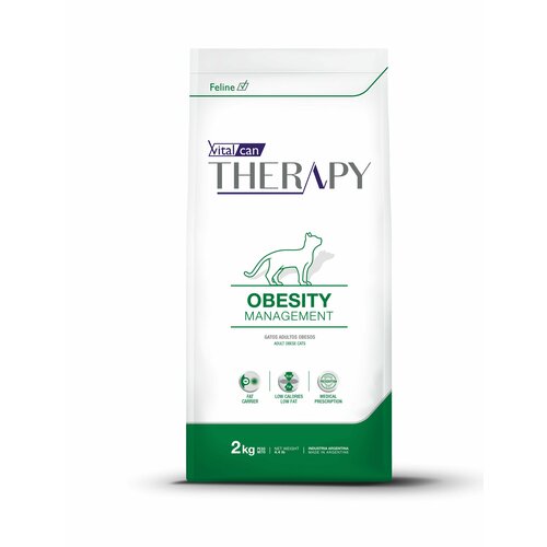 Сухой корм Vitalcan Therapy Feline Obesity Management для кошек, для снижения веса, с курицей, 2 кг фото