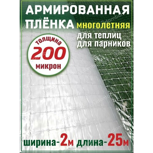 Пленка для теплиц и парников армированная 200 мкр 2х25м фото