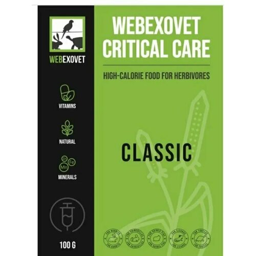 Корм сухой для травоядных животных Webexovet Critical Care Classic, 100 гр. фото