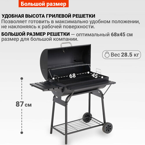 Гриль угольный Go Garden Chef-Master 74 XL, 128х110х75 см фото