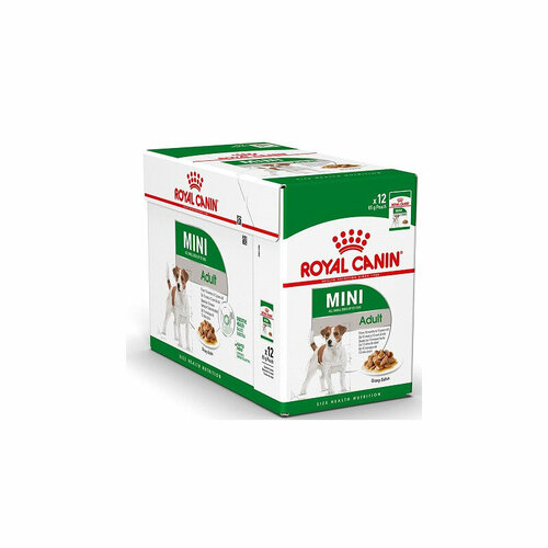 Royal Canin MINI ADULT Полнорационный влажный корм для поддержания прекрасной физической формы собак мелких размеров, 12 шт фото