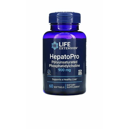 фото Полиненасыщенный Фосфатидилхолин LIFE EXTENSION HepatoPro Polyunsaturated Phosphatidycholine 900 mg 60 капсул, купить за 5825 руб онлайн