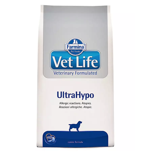 Сухой корм для собак Farmina Vet Life Canine UltraHypo с пищевой аллергией и атопией, ультра гипоаллергенный, 2 кг фото