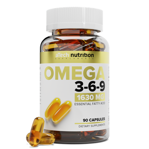 Рыбный жир OMEGA 3-6-9, aTech nutrition, 1630 мг, 90 капсул фото