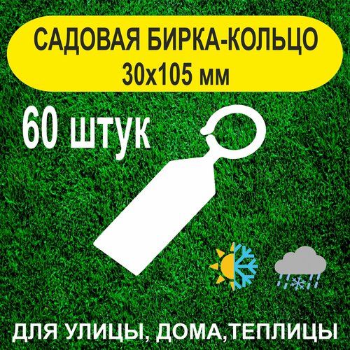 Садовая бирка-кольцо 30х105мм. с удобным креплением. 60штук фото