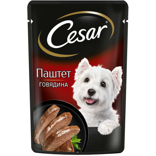 Влажный корм для собак Cesar паштет с говядиной 1 уп. х 1 шт. х 80 г фото